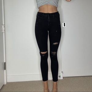 Black Distressed Jeans